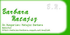 barbara matajsz business card